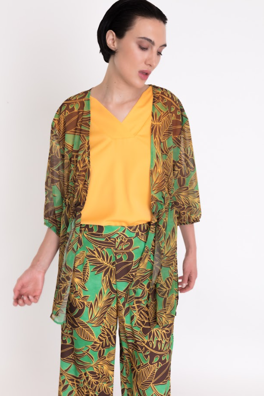 CHAQUETA AJUSTABLE ESTAMPADA