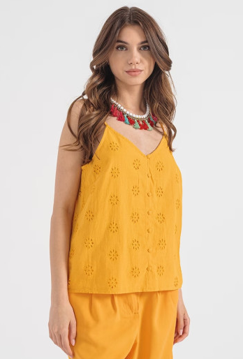 TOP NARANJA BORDADO