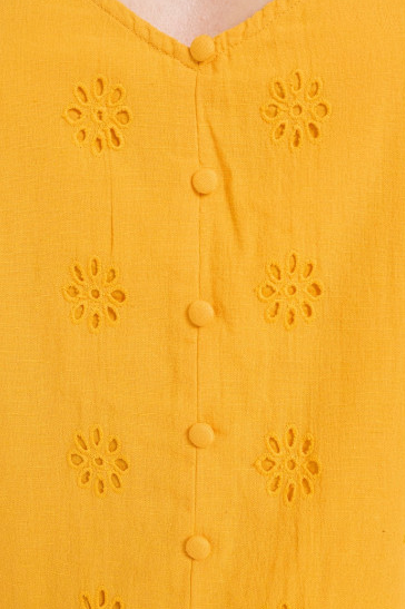 TOP NARANJA BORDADO