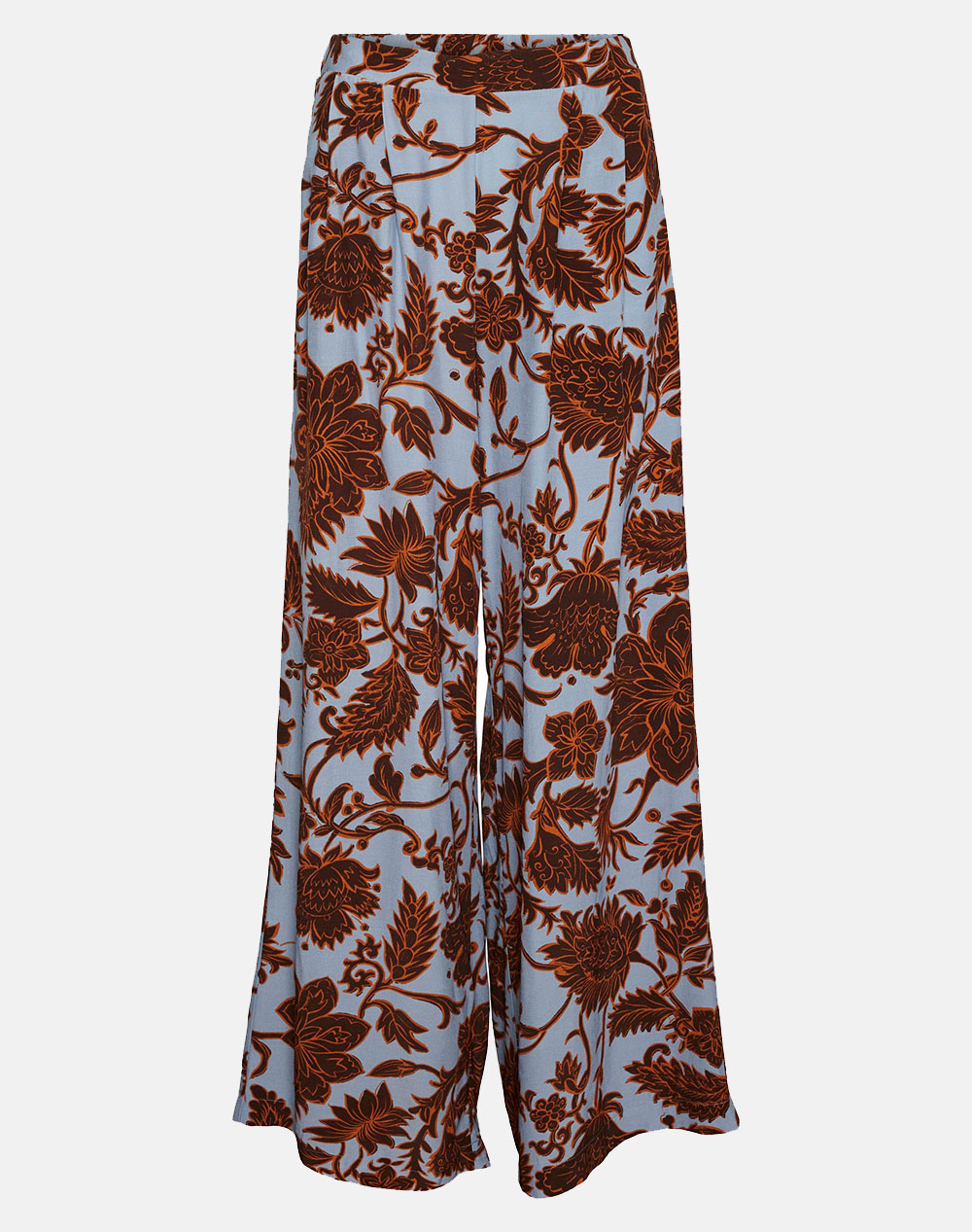 PANTALON ESTAMPADO FLORAL MARRÓN