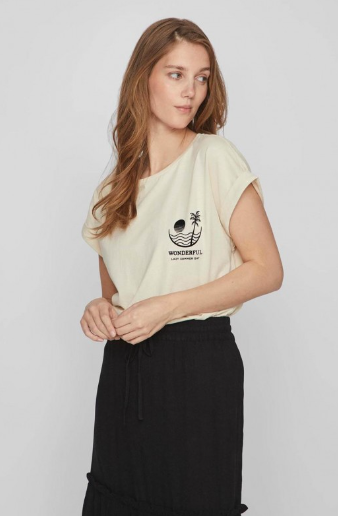 CAMISETA MANGA CORTA BEIGE