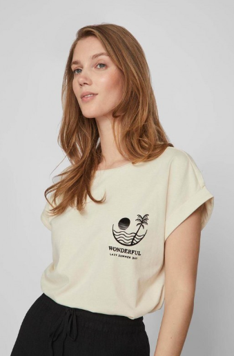 CAMISETA MANGA CORTA BEIGE