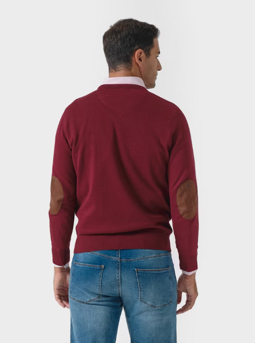 JERSEY DE PICO CON CODERAS BURGUNDY