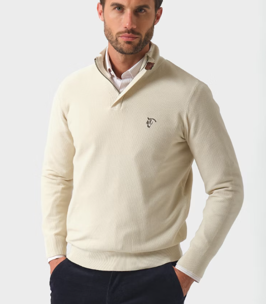JERSEY DE MEDIA CREMALLERA NUDE