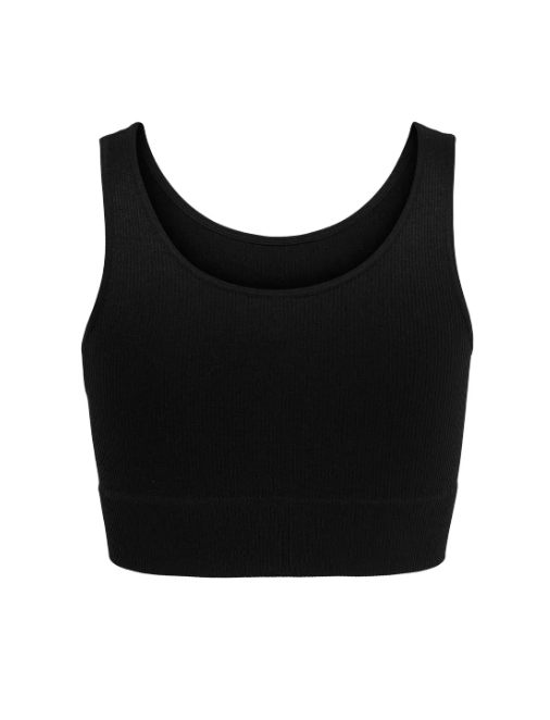 TOP CUELLO EN U NEGRO