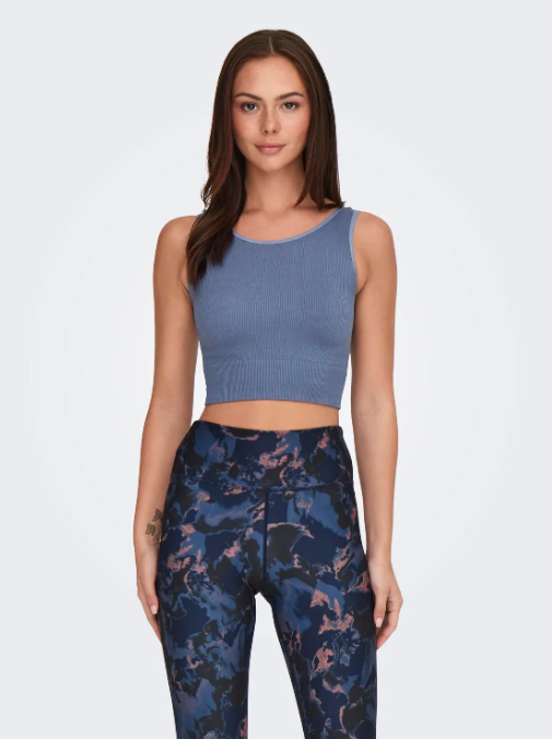 TOP CUELLO EN U AZUL