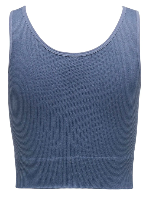 TOP CUELLO EN U AZUL