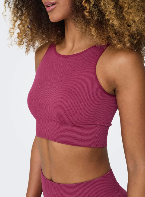 TOP CUELLO EN U BURDEOS