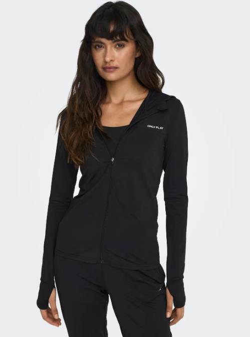 SUDADERA CON CAPUCHA NEGRA