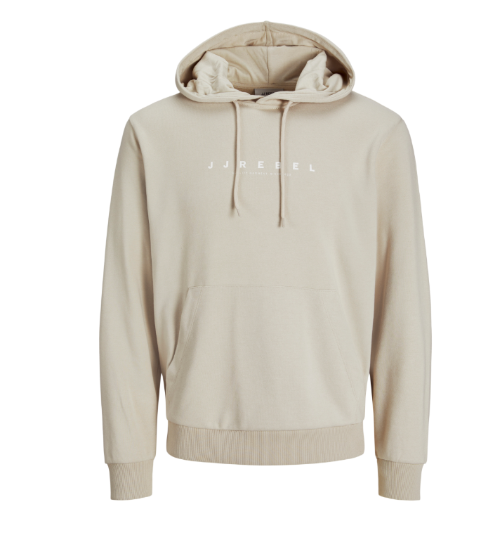 SUDADERA CON CAPUCHA MANGA LARGA BEIGE