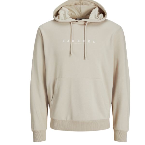 SUDADERA CON CAPUCHA MANGA LARGA BEIGE