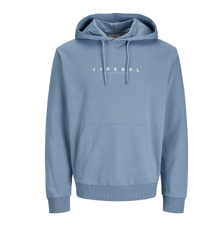 SUDADERA CON CAPUCHA MANGA LARGA AZUL