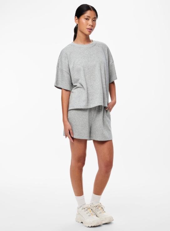 SUDADERA MANGA CORTA GRIS