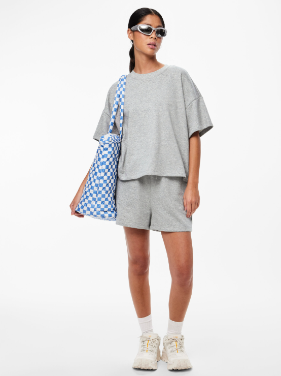 SUDADERA MANGA CORTA GRIS