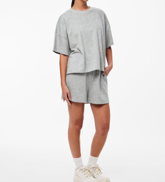 SUDADERA MANGA CORTA GRIS