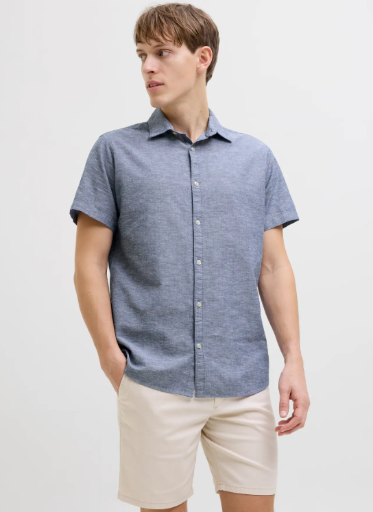CAMISA MANGA CORTA AZUL