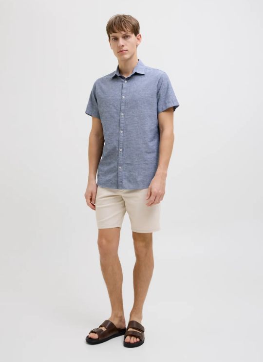 CAMISA MANGA CORTA AZUL