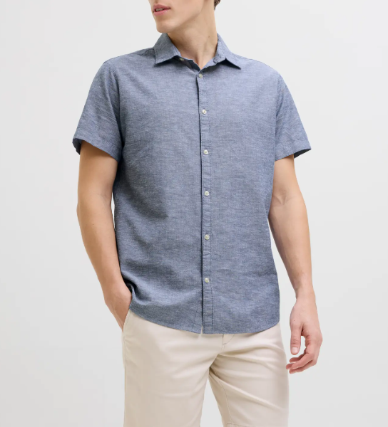 CAMISA MANGA CORTA AZUL