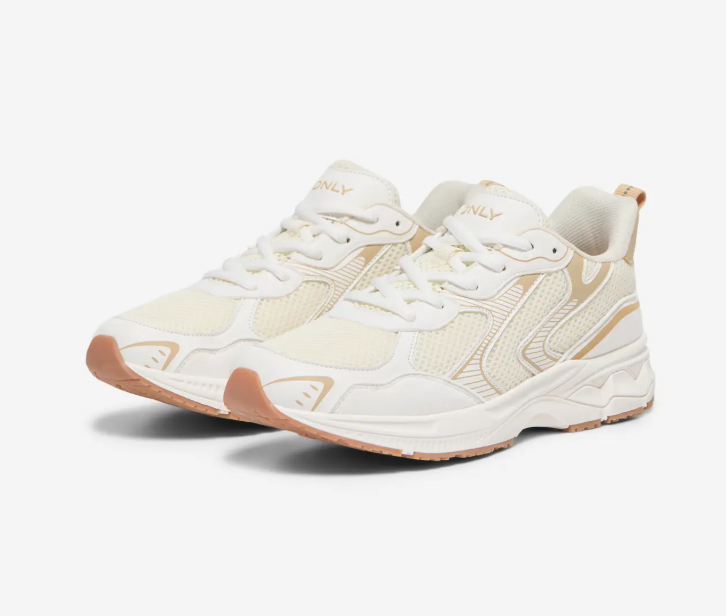 ZAPATILLA DEPORTIVA BLANCA Y BEIGE