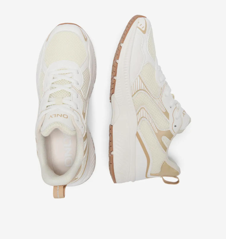 ZAPATILLA DEPORTIVA BLANCA Y BEIGE