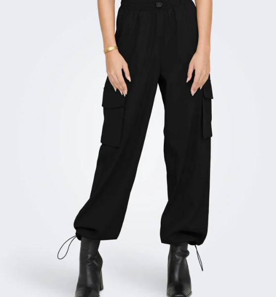 PANTALON CARGO NEGRO AJUSTABLE