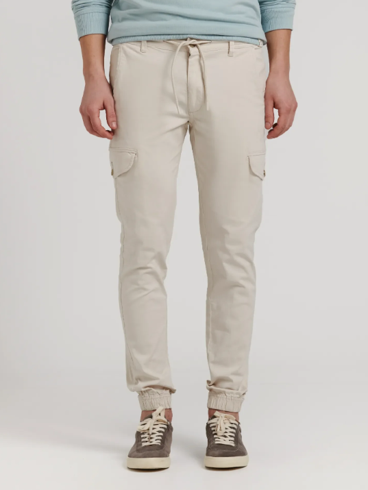 PANTALON JOGGER CARGO CORDONES CRUDO