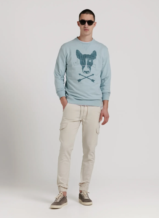 PANTALON JOGGER CARGO CORDONES CRUDO