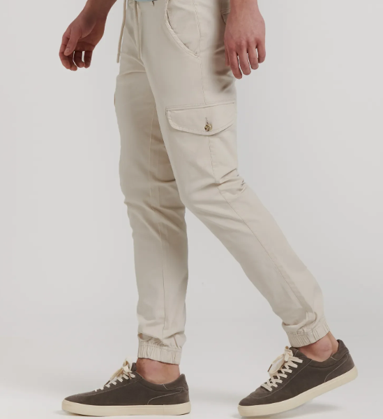 PANTALON JOGGER CARGO CORDONES CRUDO