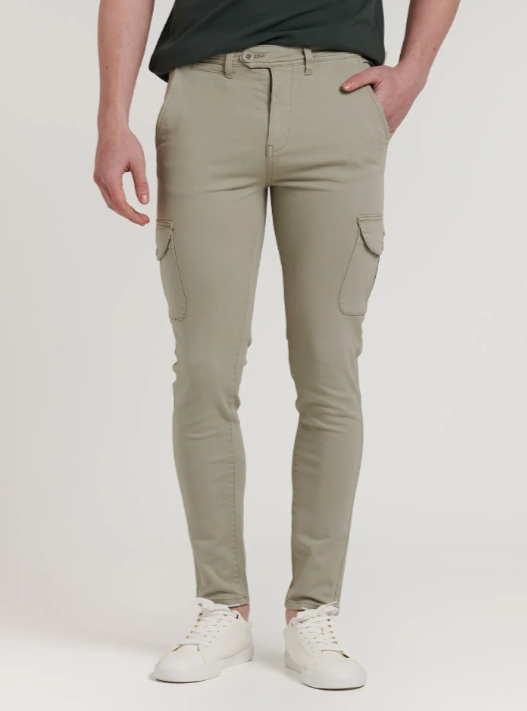 PANTALON CHINO CARGO KAKI