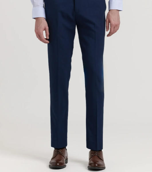 PANTALON TRAJE MEZCLILLA CON HEBILLA MARINO