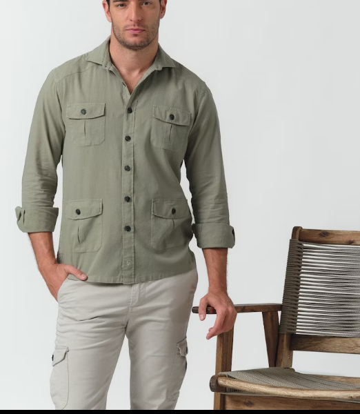 CAMISA GUAYABERA VERDE