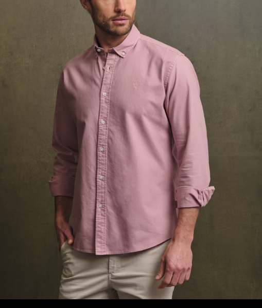 CAMISA GARMENT DYED ROSA