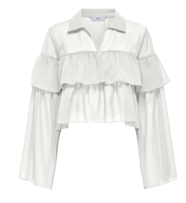 TOP VOLANTES  BLANCO