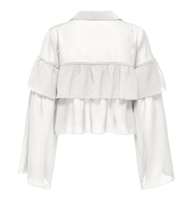TOP VOLANTES  BLANCO