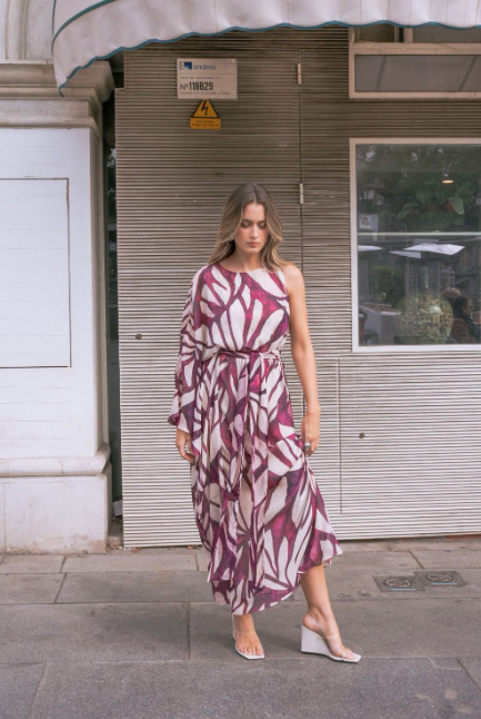 VESTIDO ASIMETRICO ESTAMPADO