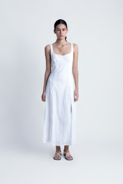 VESTIDO MIDI PERFORADO