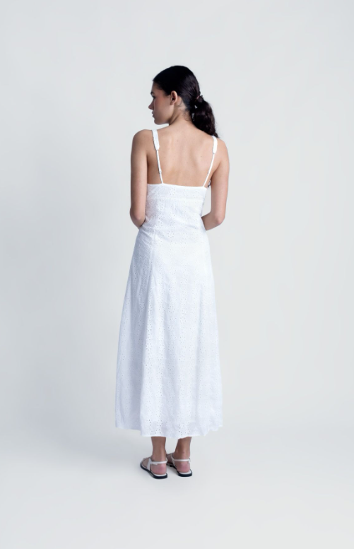 VESTIDO MIDI PERFORADO