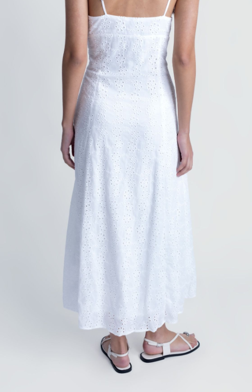 VESTIDO MIDI PERFORADO