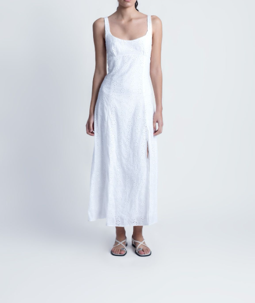 VESTIDO MIDI PERFORADO