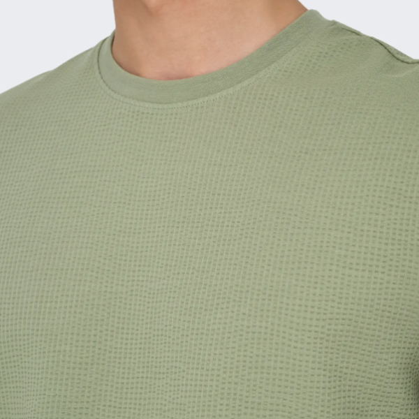 CAMISETA MANGA CORTA TEXTURA VERDE