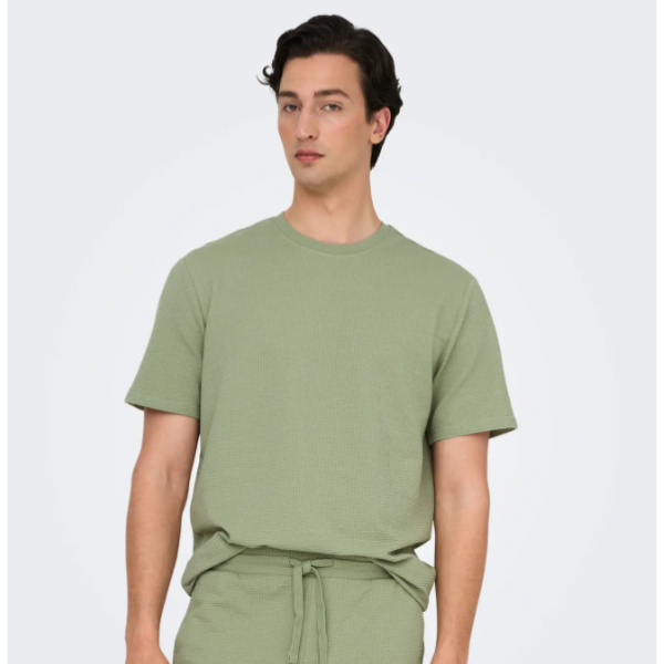CAMISETA MANGA CORTA TEXTURA VERDE