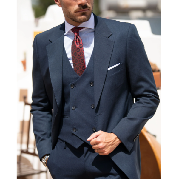 AMERICANA TRAJE MEZCLILLA CRUZADO