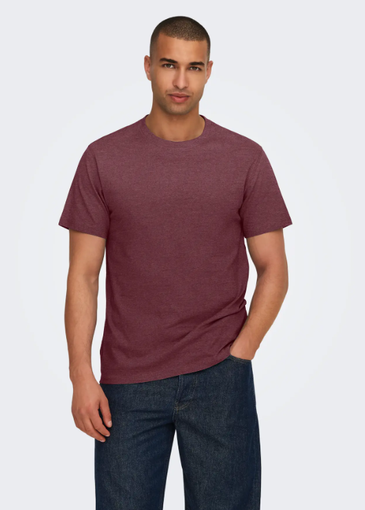 CAMISETA MANGA CORTA MELANGE