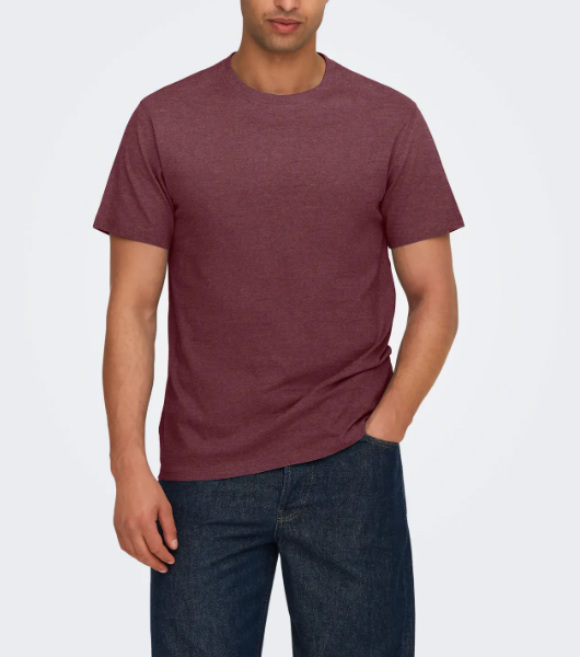 CAMISETA MANGA CORTA MELANGE