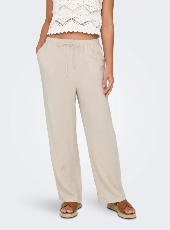 PANTALON LINO BEIGE