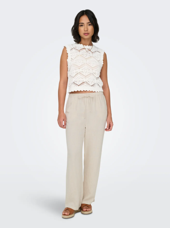 PANTALON LINO BEIGE