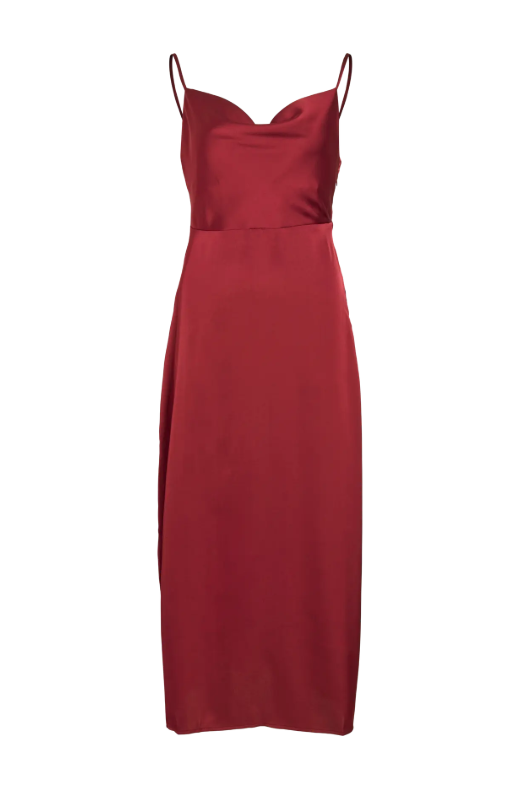 VESTIDO ROJO SATINADO