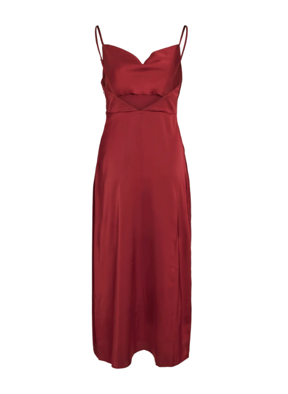 VESTIDO ROJO SATINADO