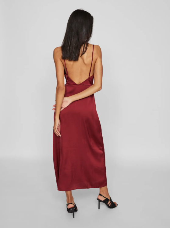 VESTIDO ROJO SATINADO