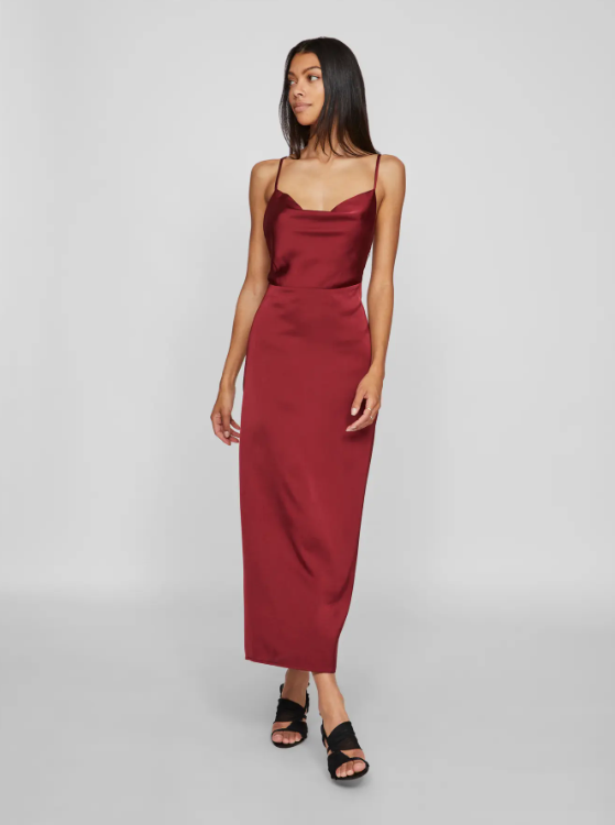 VESTIDO ROJO SATINADO